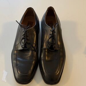 Tasso Elba Black Leather Derby Shoes